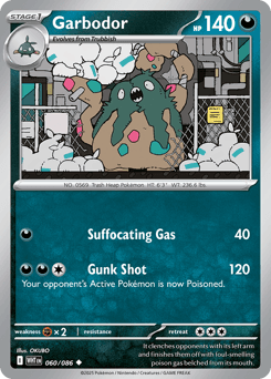 Pokemon Garbodor Uncommon White Flare - RareNexus TCG