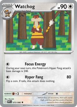 Pokemon Watchog Uncommon White Flare - RareNexus TCG