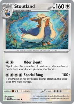 Pokemon Stoutland Uncommon White Flare - RareNexus TCG