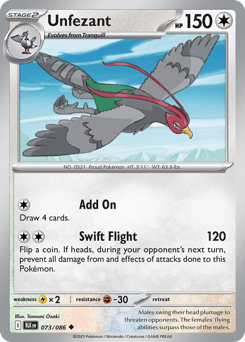Pokemon Unfezant Uncommon Black Bolt - RareNexus TCG