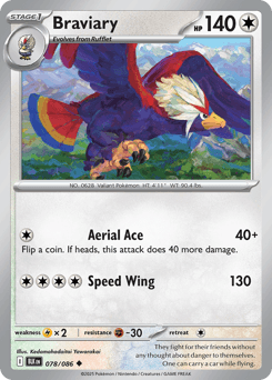 Pokemon Braviary Uncommon Black Bolt - RareNexus TCG